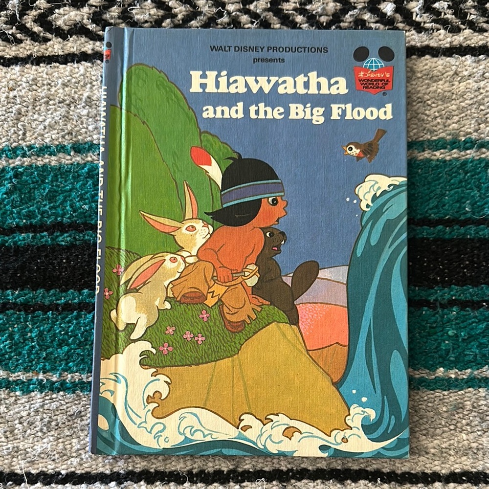 Walt Disney Productions *Vintage* Hiawatha and the Big Flood Hardback Book